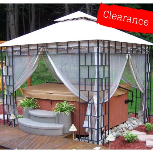 Gazebo Spare Parts Ltd Sale CLEARANCE - Universal Mosquito Net (Mesh) Side Panel Set For 2.5m Or 3m Patio Gazebo - Set Of 4