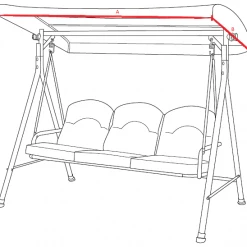 Gazebo Spare Parts Ltd Canopy For Curved Swing Hammock - 191cm X 120cm Hammock And Swing Seat Parts 11 Gazebo Spare Parts Ltd Canopy For Curved Swing Hammock - 191cm X 120cm Hammock And Swing Seat Parts