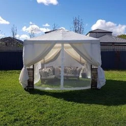 Gazebo Spare Parts Ltd Sale CLEARANCE - Universal Mosquito Net (Mesh) Side Panel Set For 2.5m Or 3m Patio Gazebo - Set Of 4