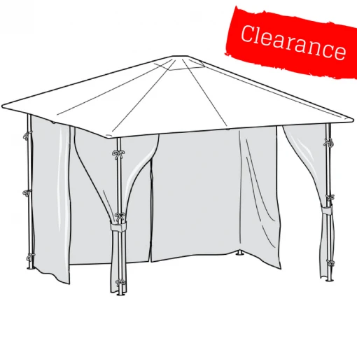 Gazebo Spare Parts Ltd CLEARANCE - Universal Side Panel Set For 3m X 3m Patio Gazebo - Set Of 4